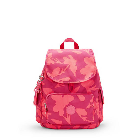 Kipling City Pack Small Printed Rygsække Lyserød | DK 1517GS